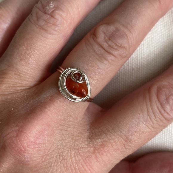 Howlite wire wrapped ring - Picture 3 of 3